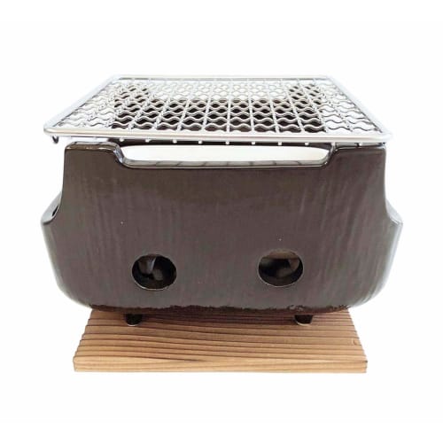 [KaKa Department Store] Bankoyaki Square Skewers, Black Charcoal Grill (Small), with Grill, Yakiniku Stove, BBQ, 25-15