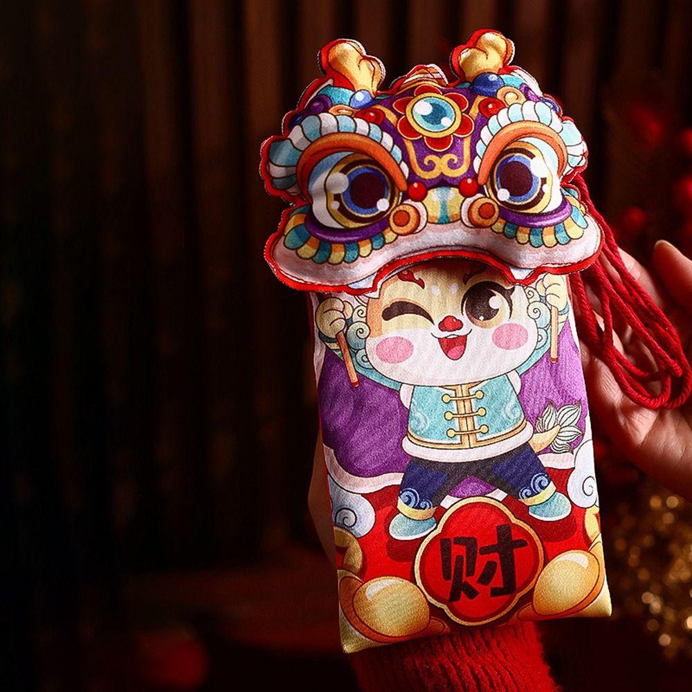 Chinese Year 2025 Red Envelope Shoulder Pouch Snake Year Mascot Celebration Party