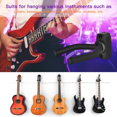 4Pcs Guitar Hangers Wall Mount Guitar Holder Guitar Ukulele Bass Support Display