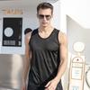 Herren Mesh-Weste Sommer-Tanktop Einfarbig Rundhals Ärmellos Singlet Slim Fit Muskel-Fitness-Shirt für Fitnessstudio Streetwear