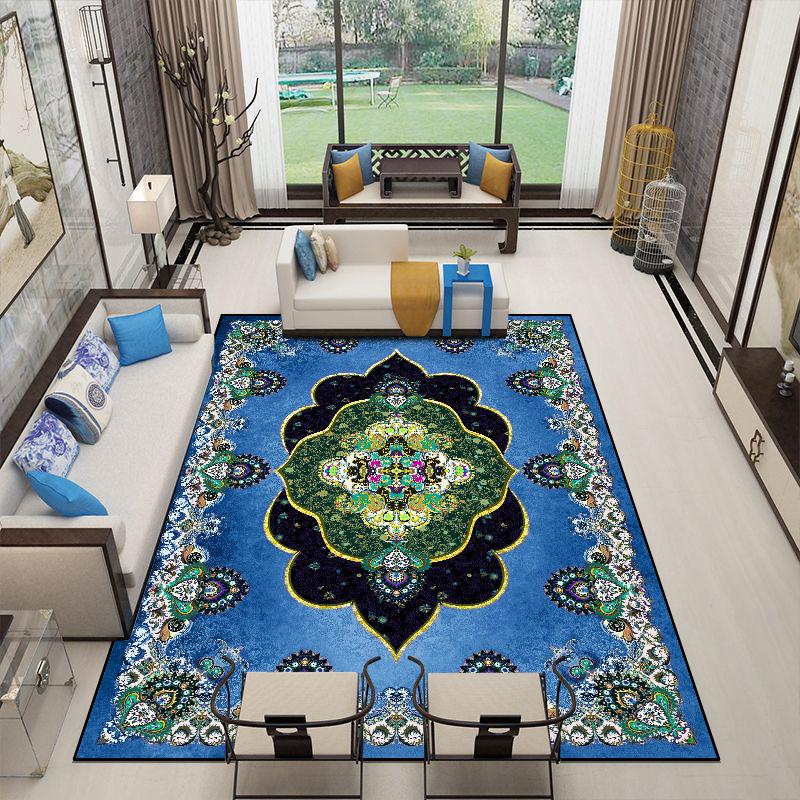 Gorgeous Persian Style Rugs for Living Room Home Decor Red Carpet Parlor Washable Big Size Floor Mat Antiskid Entrance Door Mat