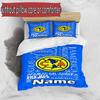 3pcs Duvet Cover Set (1*Duvet Cover + 2*Pillowcase, Without Core), Custom Name Club America Pattern Bedding Set, Home Bedroom Decor Gift