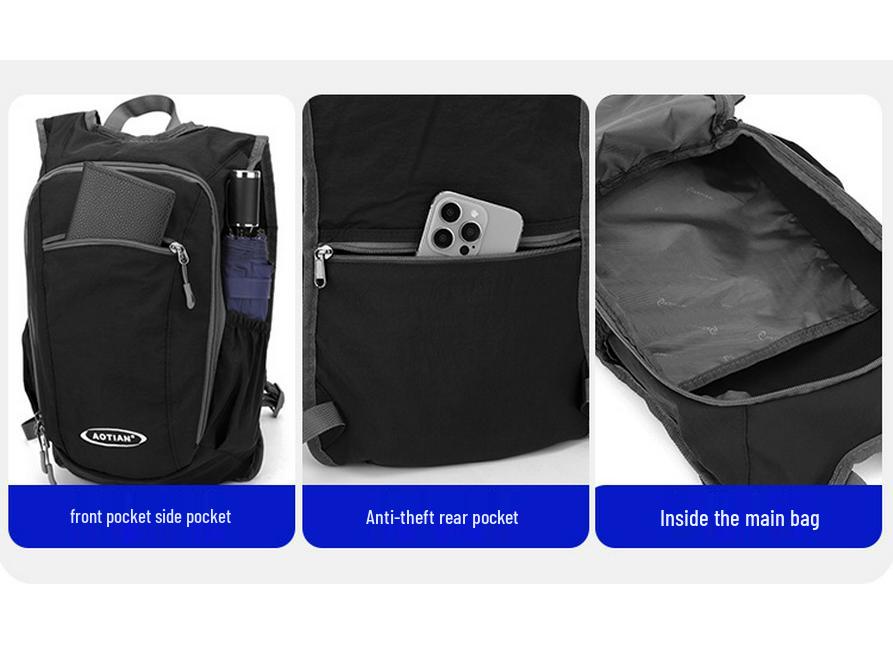 Lightweight Outdoor Backpack: Unisex Travel, Hiking & Sports Bag