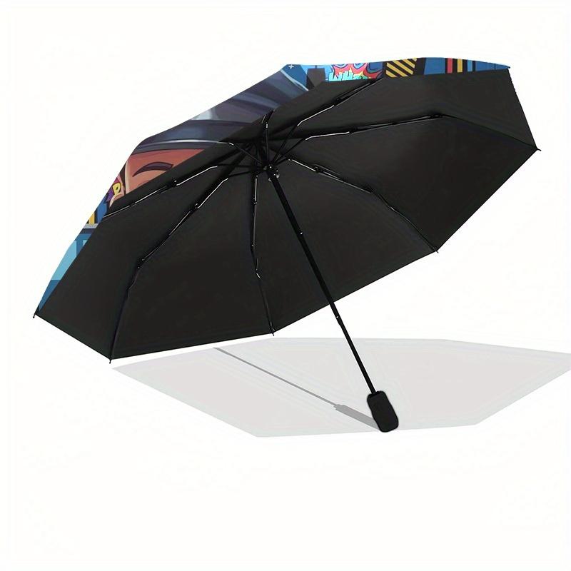 1pc Police Officer Themed High-quality Umbrella,Automatic Opening and Closing Umbrella,Multi-functional Umbrella G0811244
