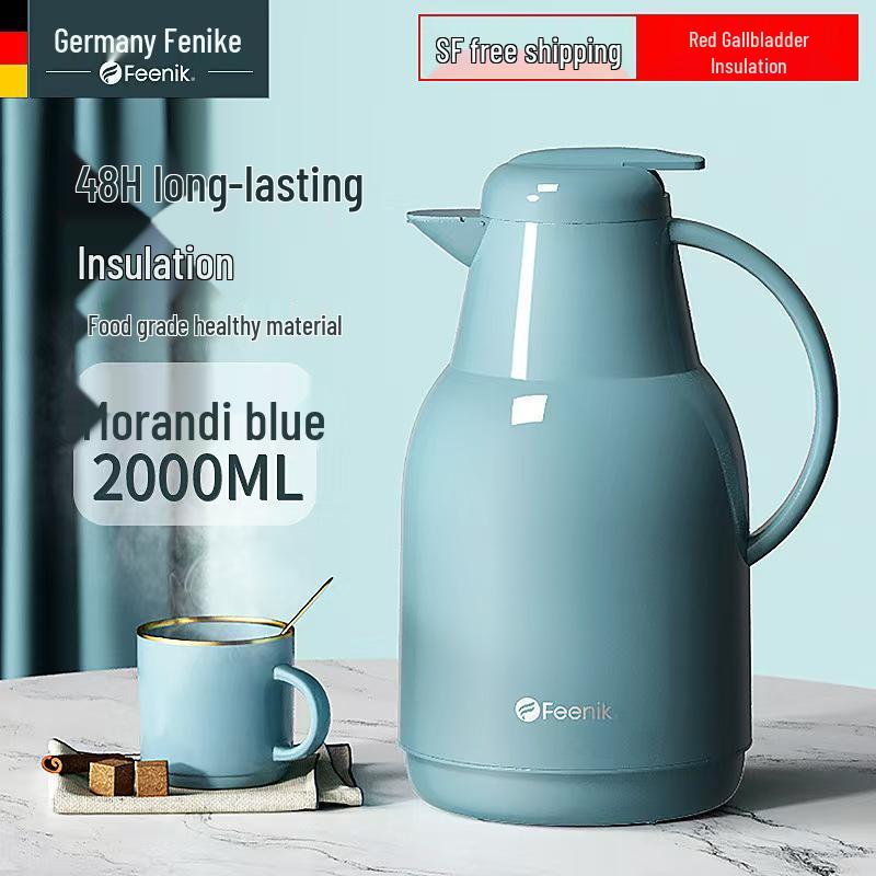 

Large Capacity Thermos Kettle: Stylish Hot Water Bottle for Home, Office, or Dorm 1500ml-2000ml