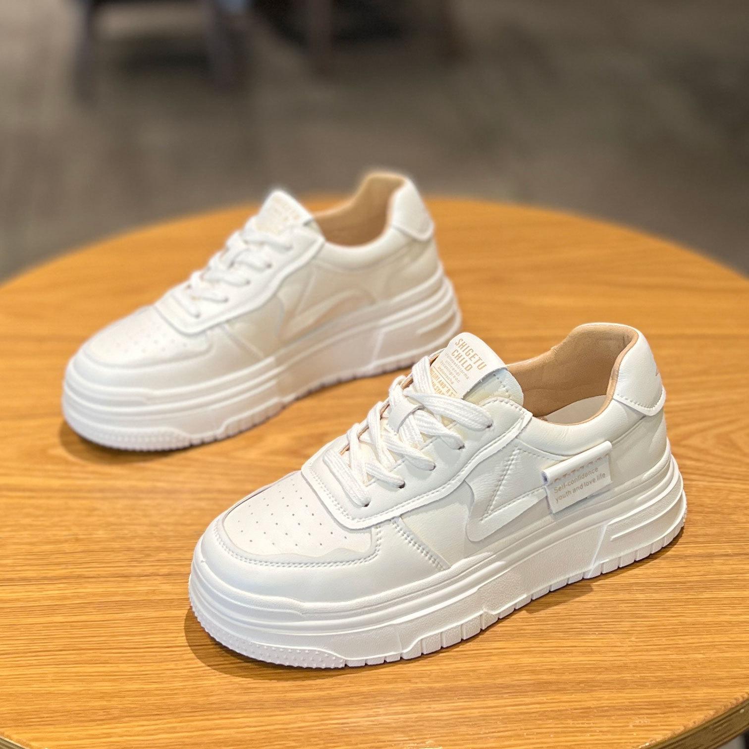 

(Clearance price is not refundable) Board shoes women s 2025 thick sole heightened and breathable casual versatile little white shoes muffin thick s 35