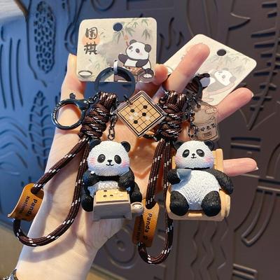 Breloc Panda Stil Chinezesc Breloc Exquisit din Rășină Accesoriu Fermecător pentru Geantă Brelocuri pentru Chei Auto