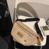 Bolso bandolera de nailon elegante y versátil con correa de hombro ajustable adecuado para diversas ocasiones Blanco