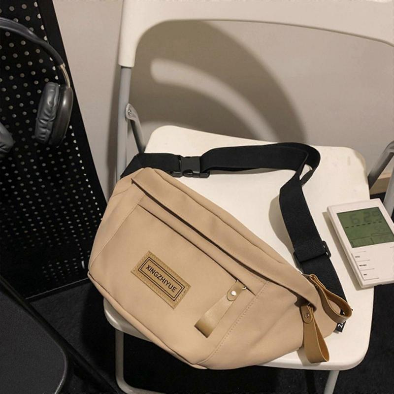 Bolso bandolera de nailon elegante y versátil con correa de hombro ajustable adecuado para diversas ocasiones Blanco