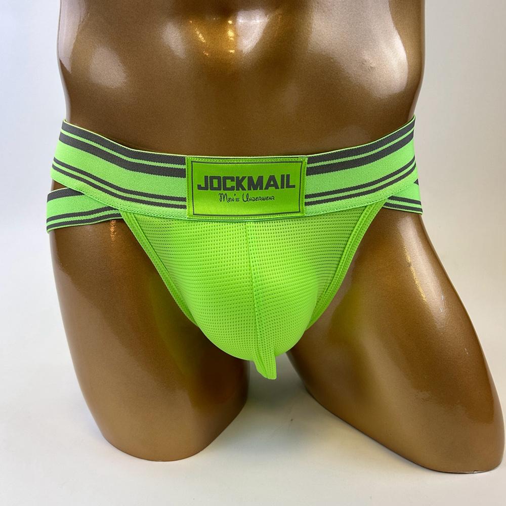 

Труси JOCKMAIL Модна спортивна чоловіча нижня білизна із заниженою талією, сітчастий матеріал, дихаючі шорти в смужку різного кольору M зелений