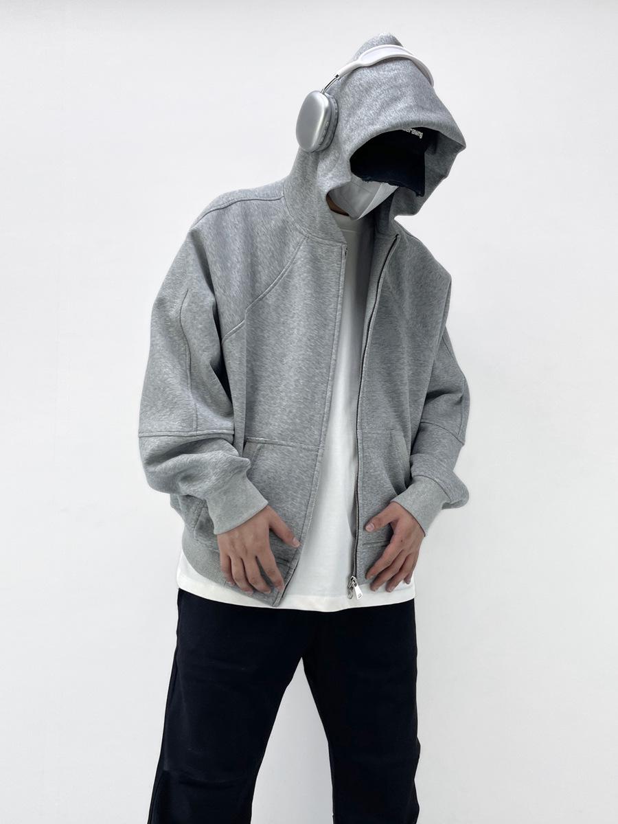 Men s Cleanfit Boxy Heavyweight Hoodie - Trendy American Brand, Plain Colors, Spring/Autumn. Double Extra Large