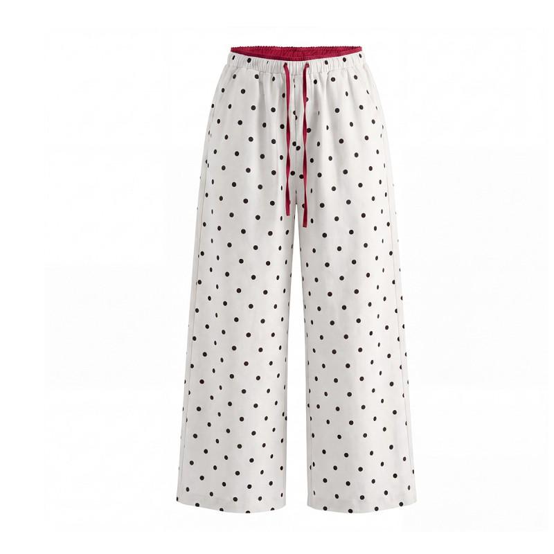 Magic Bear 2026 American Retro Polka Dot Sweatpants Loose Straight Leg Casual Pants