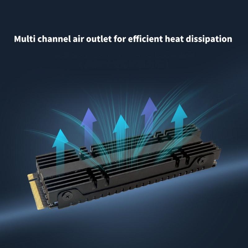 Advanced Heat Solution For M.2 2280 NVMe Drive Optimized Airflows Design Reduces 5℃-30℃ Operating Temperatures