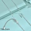 Custom 925 Sterling Silver Italy Link Chain Set Lobster Clasp Adjustable Snake Bone Sweater Chains Necklace Fashion Jewelry