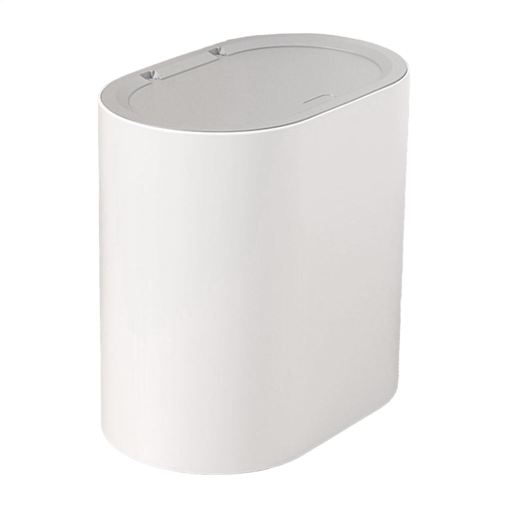 Push-type Bathroom Trash Can With Lid Trash Bin Anti-odor Garbage Can Press Top Garbage Can Waste Basket For Kitchen Accessories