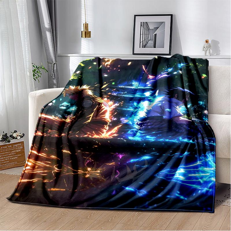 3D N-Naruto Cartoon Anime I-Itachi Flannel Blanket Soft Warm Throw Blanket for Bedroom Living Room Bed Travel Camping Picnic Kid