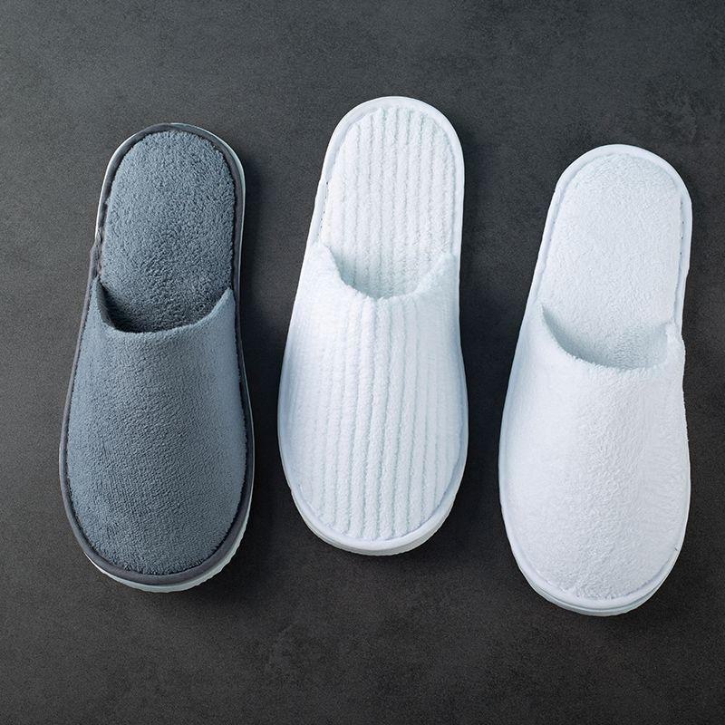 Thickened Washable Coral Fleece Slippers for Hotels and Homestays