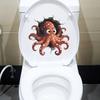 yangyizhi Octopus Toilet Seat Sticker, 3D Water Tank Waterproof PVC Cover Decal, Self-Adhesive Lid Decals for Bathroom