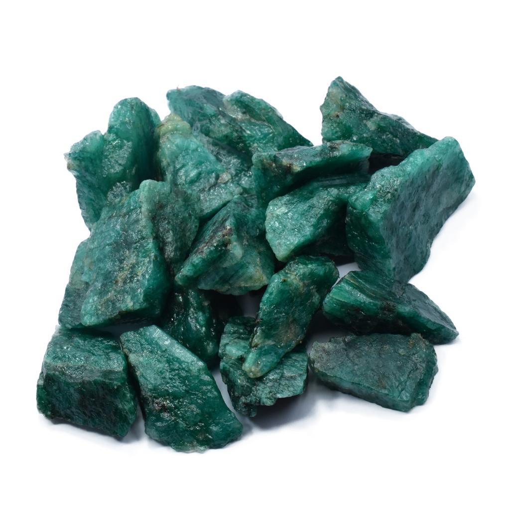Lot Natural Green Emerald 100ct Uncut Rough Certified Loose Gemstones