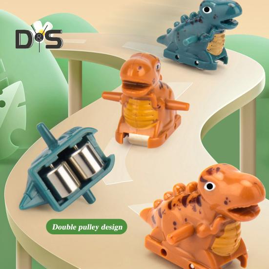 Elektrisches Dinosaurier-Bahn-Rutschenspielzeug mit leichter Musik, Cartoon-Dinosaurier, automatische Treppensteig-Achterbahn, Rutschbahn-Spielzeug, Geschenk für Kleinkinder, Jungen und Mädchen