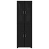 FLORIN Highboard with Doors Black 60 x 35 x 182 cm Particleboard