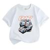 Kids Boys Girls Crew Neck Short Sleeve 100% Cotton T-Shirt, Classic Retro Racing Car 917 Pattern Print Casual Soft Tee for Children Daily Wear Street