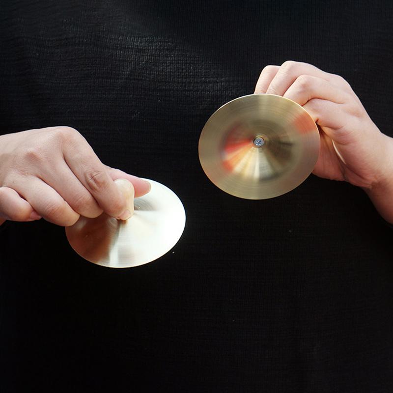 1 Set Hand Percussion Copper Cymbals Children Musical Instrument Education Toys Brass Percussion Mount Cymbals
