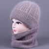 Knitted Hat With Velvet Yarn Hat, Scarf Hat, Warm And Versatile Hat