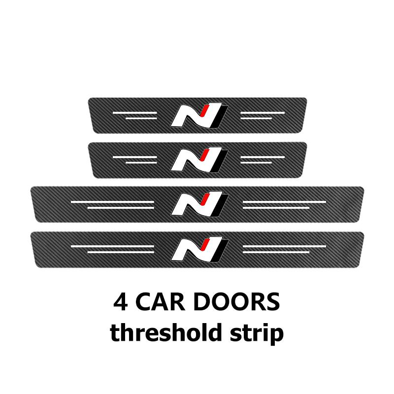 For Hyundai New Car Door Sill Plate Sticker Anti-scratch Strip Trunk Protection Decals N Line Tuscon NX4 I20 I30 I10 Sonata HH52