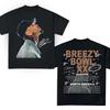 Chris Brown Tour Breezy Bowl XX Camiseta Graphic Print T-shirt Summer New Tee Arrival Cotton Men Women Streetwear Hip Hop Fashion Casual Oversized Top