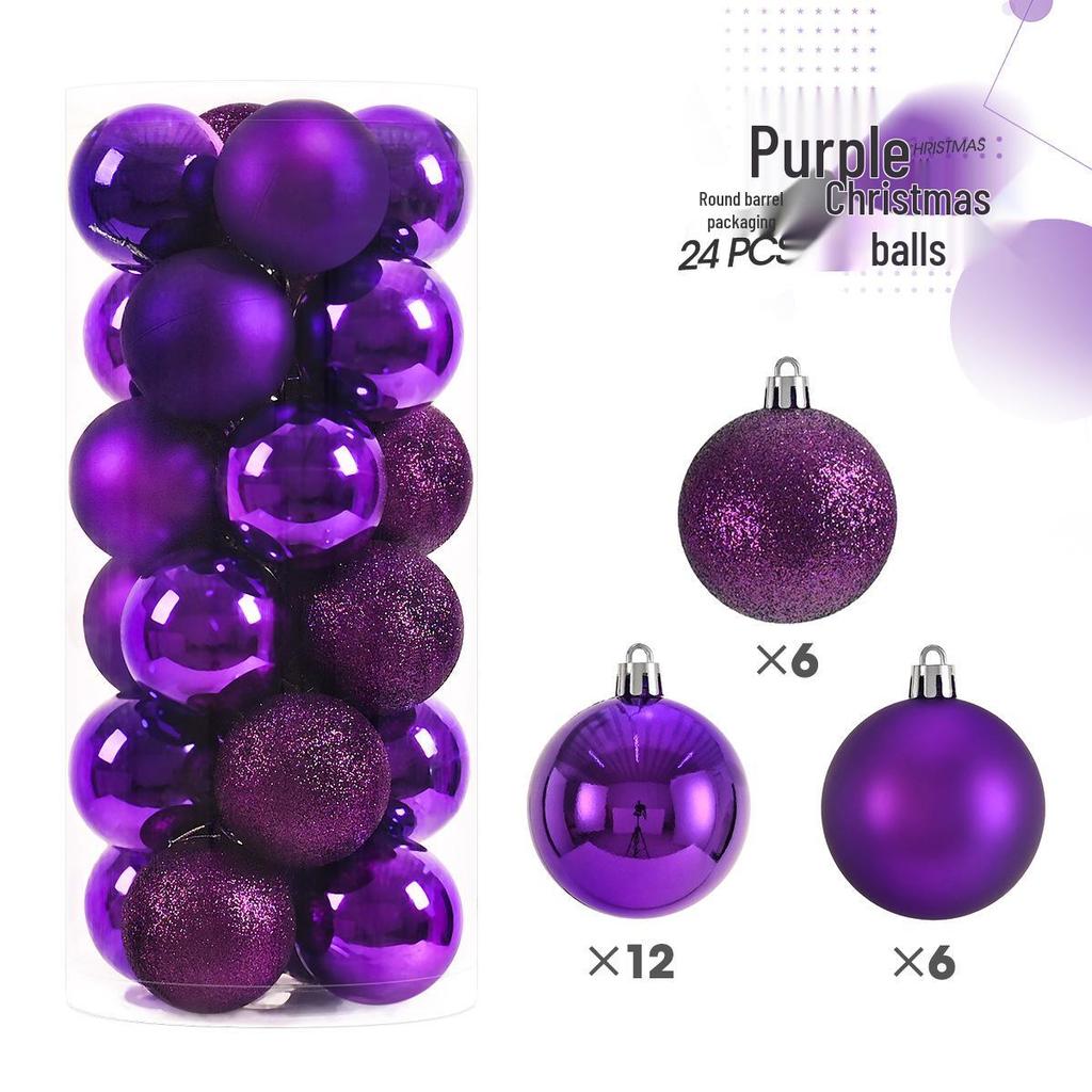 36 Electroplated Plastic Christmas Ball Ornaments for Tree and Window Decoration