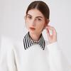 Female Striped Lapel Fake Collar for Women Suit False Collar Shirt Half Shirt Blouse Detachable Neckwear Neck Collar