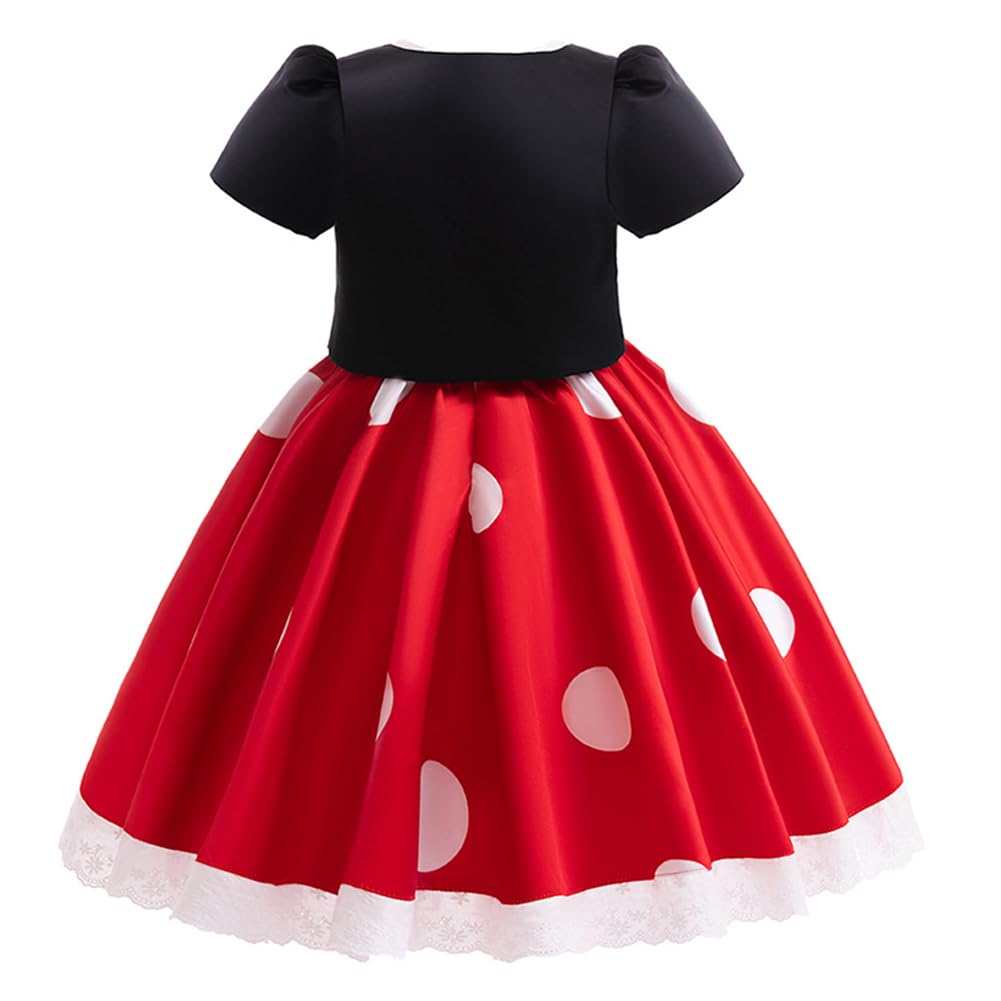 XIUXIUAI Disney Mickey and Minnie Mouse Costumes for Kids, Perfect for Halloween and Christmas, with a Cute Polka Dot Skirt, Perfect for Boys and