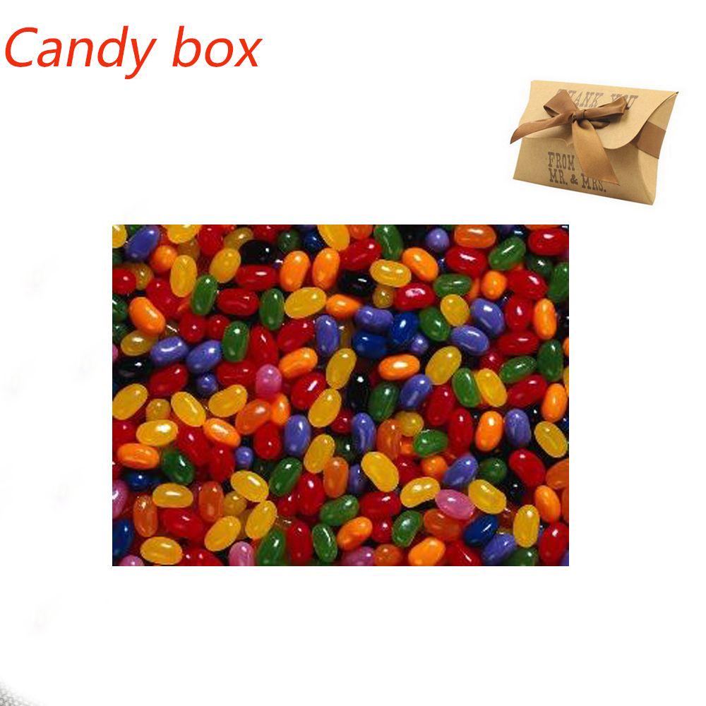 50 PCS Party Supplies Hot Classic Gift Kraft Paper Candy Box Pillow Shape