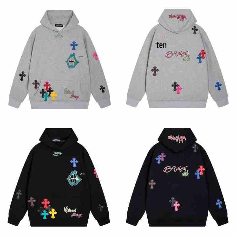 Unisex Volná bavlněná froté mikina s kapucí - Trendy ležérní styl