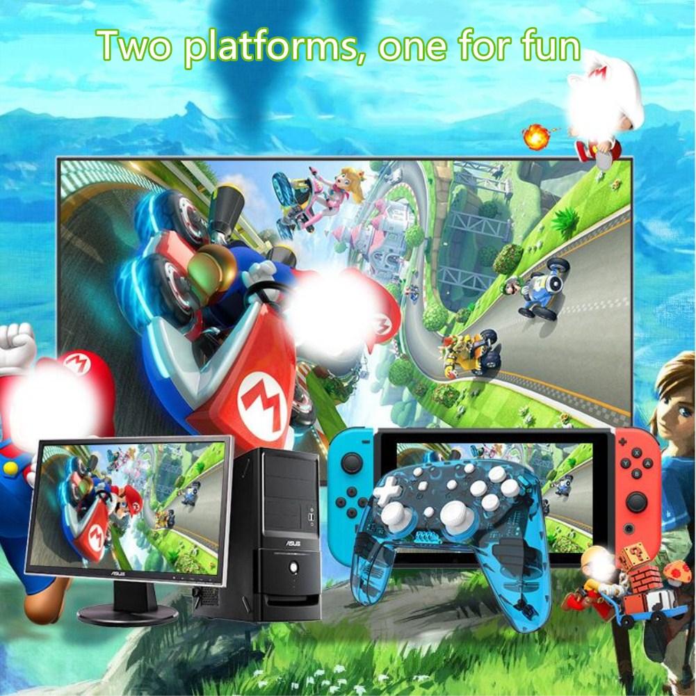 Wireless Bluetooth Vibrations Motion Sensing Game Controller for Switch PRO