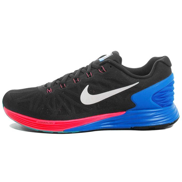 

Nike Lunarglide 6 Comfortable Shock Absorption Non-Slip Breathable Low-Top Running Shoes Men sneaker Black Red Blue 654433-002 44