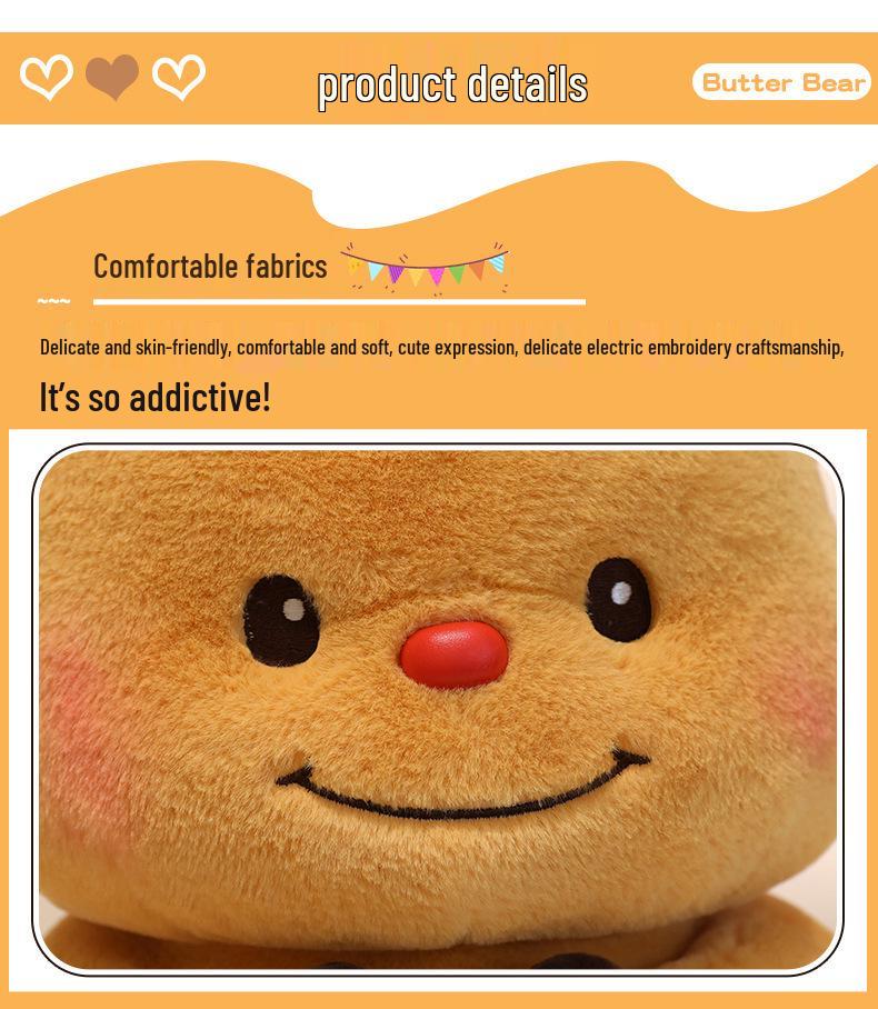 Butter Bear Plush Doll - Trendy Birthday Gift for Girls