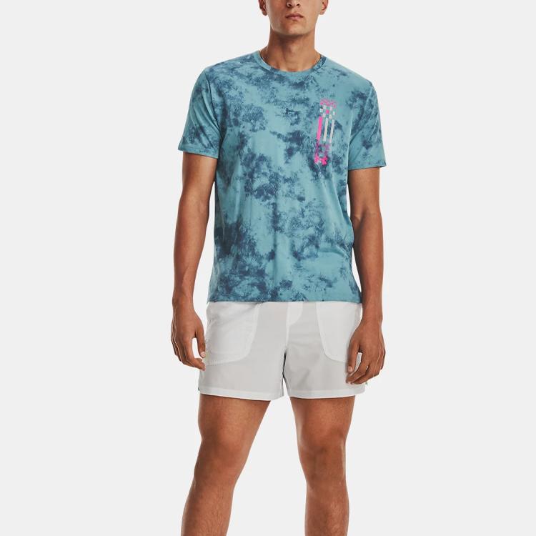 Under Armour Running Short Sleeve T-Shirt Men Tops Calm-Water-Blue 1377852-400