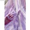 1M Ancient Style Rainbow Printed Chiffon Fabric 30D Organza Tulle Fabric For Diy Hanfu Pleated Tulle Skirts Wedding Dress Decor