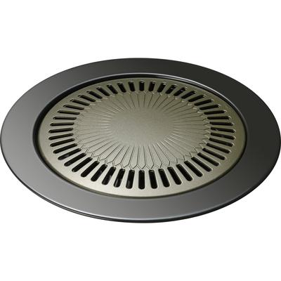 33.5cm Round Grilling Plate for Portable Gas Stoves, Fluororesin Coated, PFOA-Free, Taste Exploration: Korean Edition RB-2870
