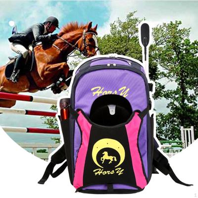 Mochila durável para botas de equitação, suporte para equipamentos equestres para pais e filhos com chapéu