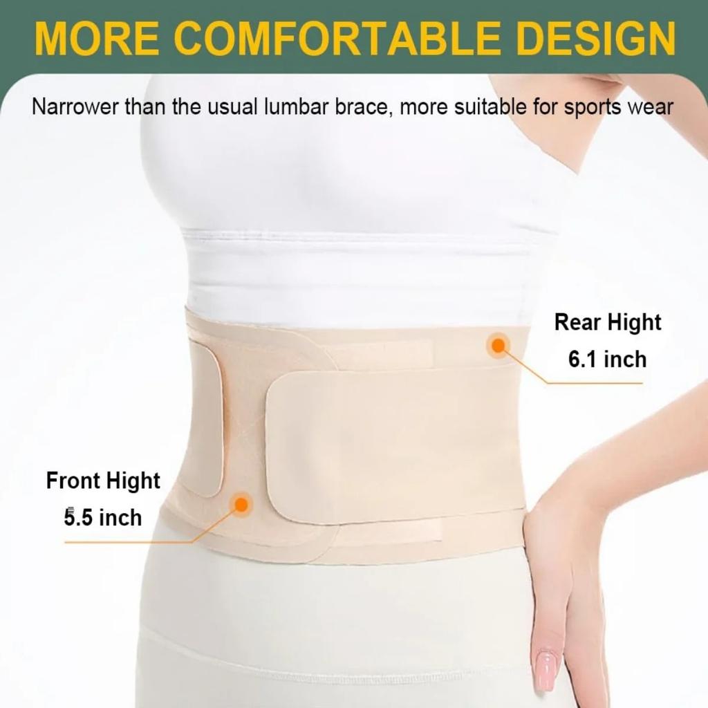Lumbar Back Brace For Lower Back Pain Women Men, Breathable Waist Support Belt, Thin Lumbar Support Brace Sciatica Pain Relief