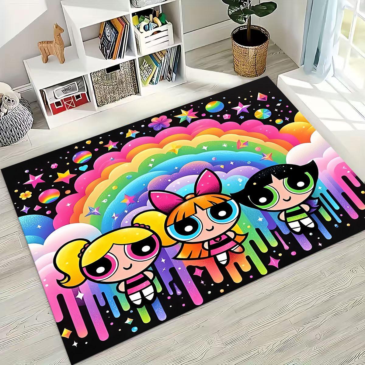 

Cartoon P-Powerpuff Girl Cute Art Carpet Rug for Bedroom Living Room Sofa Home Doormat Decor,Large Kid Non-slip Floor Mat 40x60cm( 15x23in )