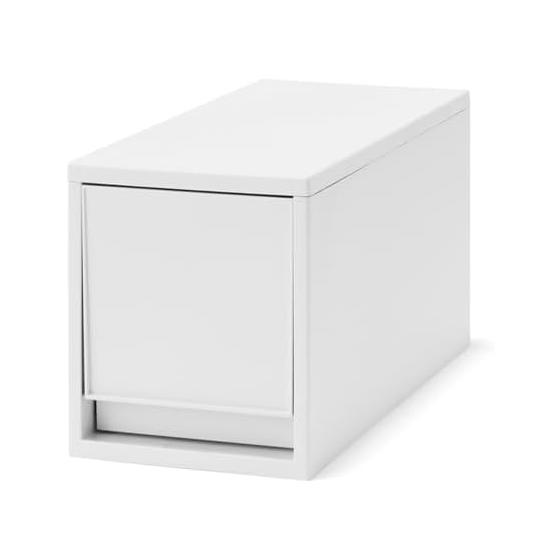 MUJI Штабелируемый контейнер для хранения из переработанного полипропилена, дополнительный, средний, бело-серый 84425035