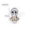 Trendy Cartoon Halloween Brooch Horror Movie Jason Metal Oil Drop Collectible Pin