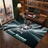 Philadelphia Eagles Personalisiertes Kristall-Samt-Teppich, Benutzerdefinierter Namens-Text Weicher Anti-Rutsch-Teppich für Wohnzimmer Schlafzimmer
