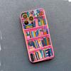Phone Case for iPhone 17 14 Pro Max 13 12 11 Pro Max Mini 16 15 Pro Max 14 Plus XR XS X Cover Shell Bookshelf Small Flower Pot