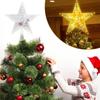 Christmas Star Tree Topper Lights LED Glowing Star Lamp Sparkling Night Light Xmas Tree Top Ornaments New Year Home Party Decor