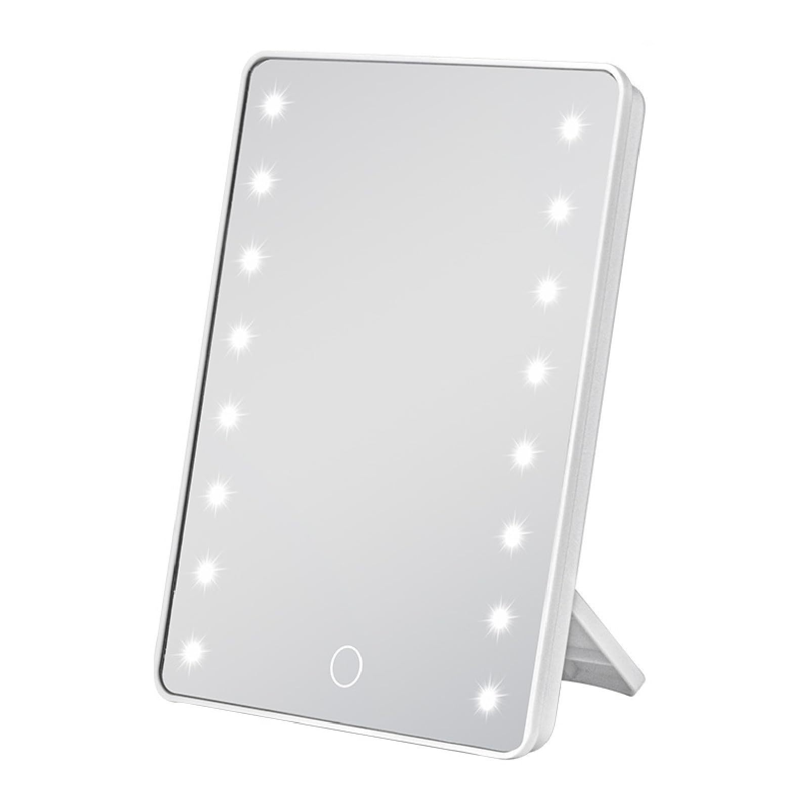 

Зеркало для макияжа CAWKAY с 16 светодиодными лампами, плавной регулировкой яркости, настольное, на батарейках, стоячее зеркало, идеально подходит для макияжа